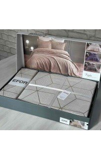 Покрывало EFOR Pique Bedspread FERDA (240*260) с наволочками серый GRI