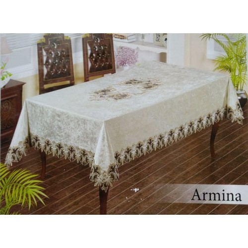Скатерть EFOR ARMINA 160*220 прямоугольная серый