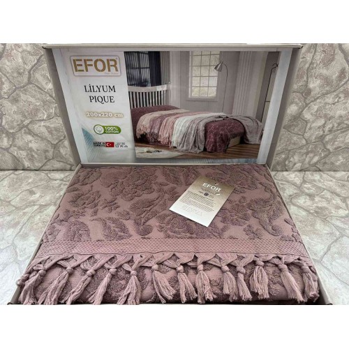Покрывало EFOR LILYUM махровое (200*220) фиолетовый MURDUM