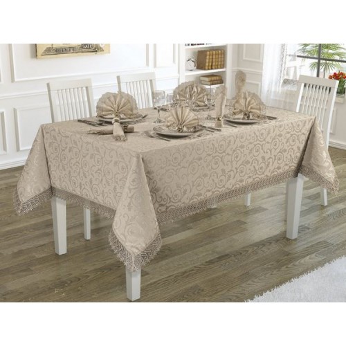 Скатерть EFOR KDK SET 160*300 +12 салфеток-капучино CAPI