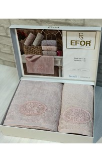 Набор полотенец EFOR из 2-х предметов (50*90 и 70*140) MOTIF GUPUR сухая роза GULKURUSU