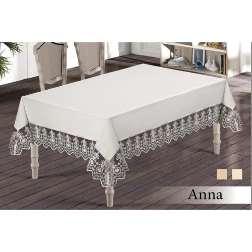 Скатерть EFOR ANNA GARDENYA 160*220 прямоугольная кремовый KREM