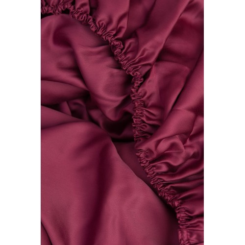 Простыня на резинке тенсель "БРИЛЛИАНТ" пурпурный 160x200x40, GERMAN GRASS