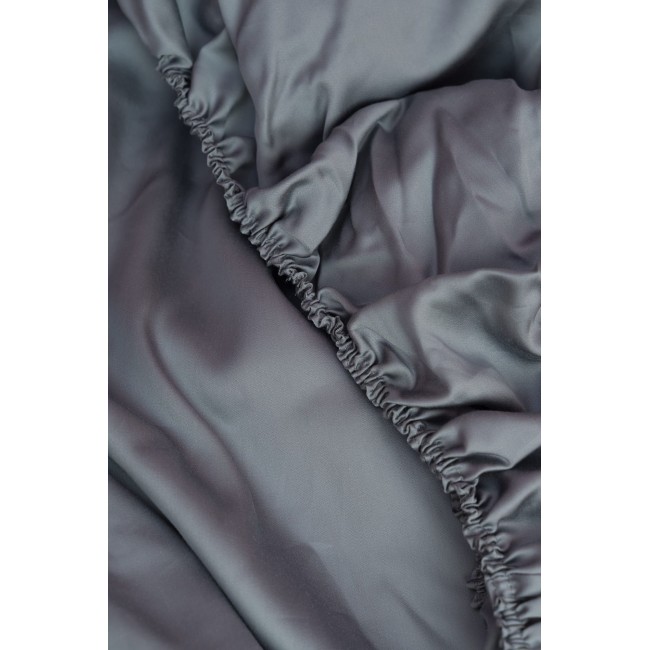 Простыня на резинке тенсель "БРИЛЛИАНТ" серый 200x200x40, GERMAN GRASS