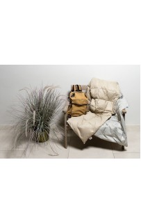 Дорожный плед – одеяло пуховый Travel Plaid Grass grey-beige 140х200