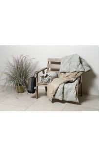 Дорожный плед – одеяло пуховый Travel Plaid Grass grey-beige 140х200