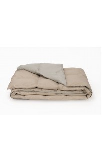 Дорожный плед – одеяло пуховый Travel Plaid Grass grey-beige 140х200