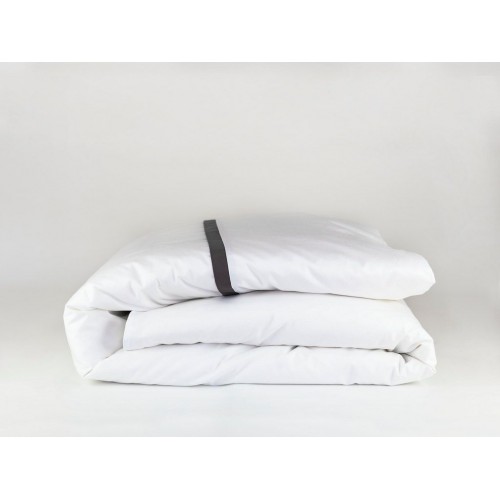 Пододеяльник "НОБИЛИС" белый с серой отделкой 200x200, GERMAN GRASS