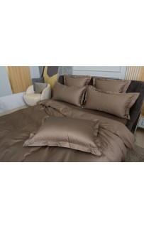 Простыня на резинке хлопок "АЛЛЮР" молочный шоколад 200x200x40, GERMAN GRASS