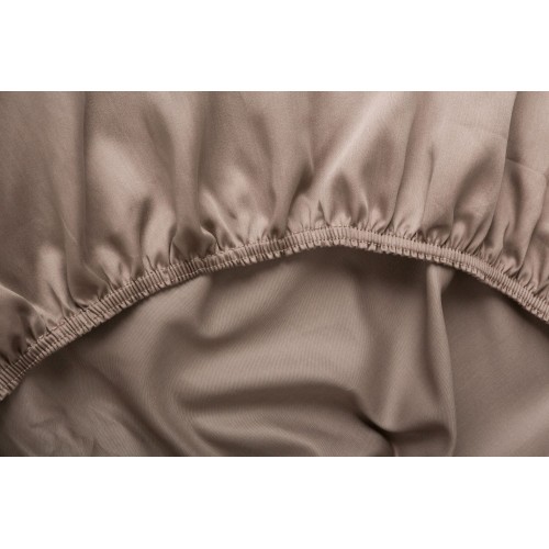 Простыня на резинке хлопок "АЛЛЮР" молочный шоколад 140x200x40, GERMAN GRASS