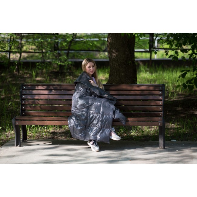 Дорожный плед – одеяло пуховый Travel Plaid Grass Graphite 140х200