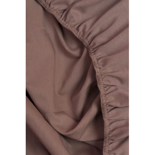 Простыня на резинке NOBLE TRADITIONS JERSEY TAUPE GRASS 160х200х40