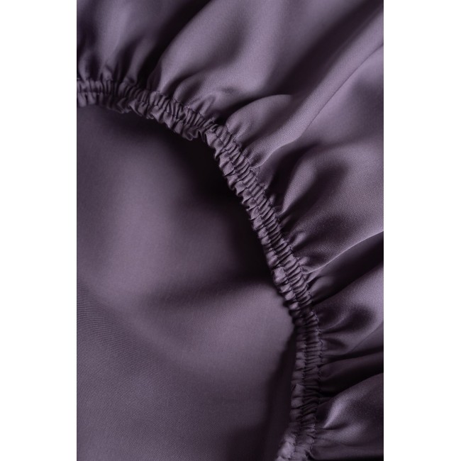 Простыня на резинке тенсель "БРИЛЛИАНТ" фиолетовый 200x200x40, GERMAN GRASS