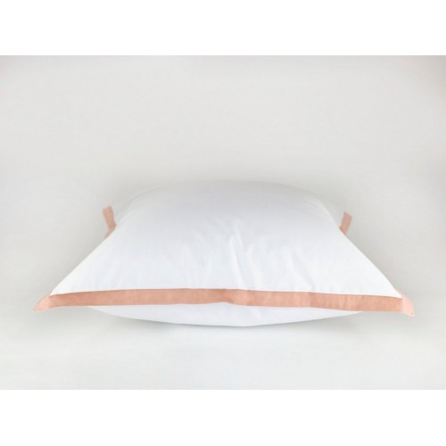 Наволочки "НОБИЛИС" белый с розовой отделкой 70x70 (2шт), GERMAN GRASS