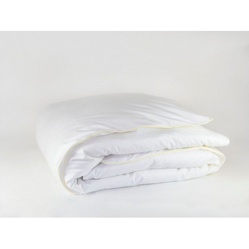 Пододеяльник "НОБИЛИС" белый с медовым кантом 200x200, GERMAN GRASS