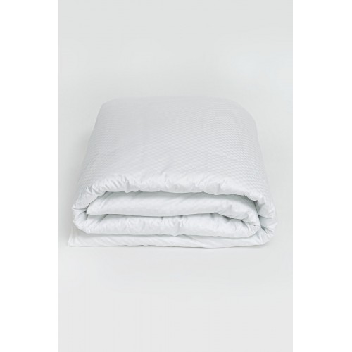 Пододеяльник "ПАЛЛАДА" белый жаккард. Узор "Клетка" 200x220, GERMAN GRASS