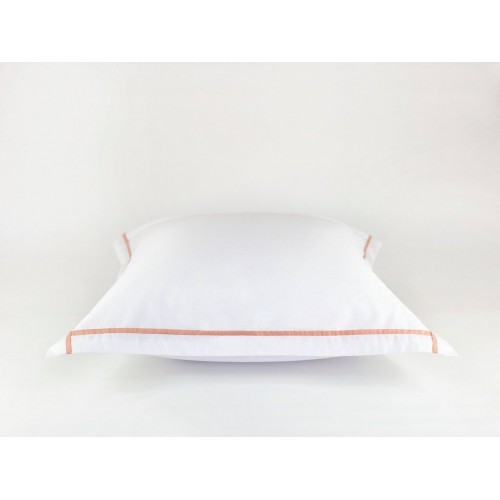 Наволочки "НОБИЛИС" белый с розовой узкой отделкой 70x70 (2шт), GERMAN GRASS