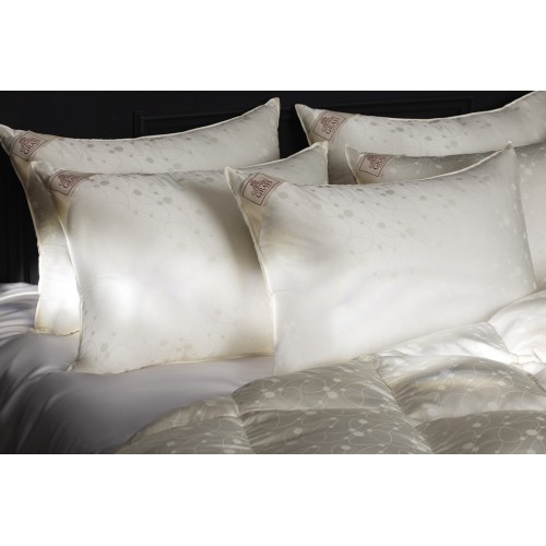 Подушка "ЭЙДАР" с пухом арктической гаги в шелковом жаккарде, средняя 50x70, GERMAN GRASS