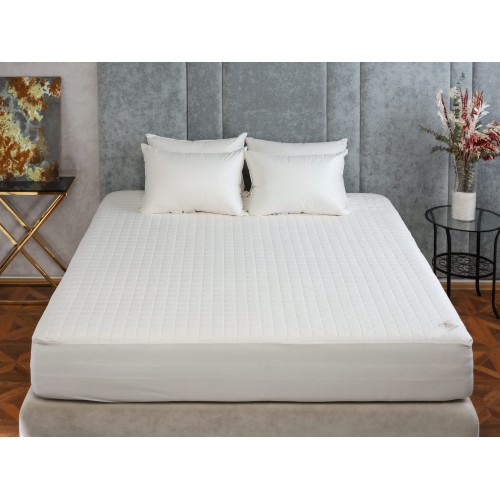 Наматрасник MATTRESS COTTON DRYSOFT GRASS непромокаемый с юбкой 140х200х40