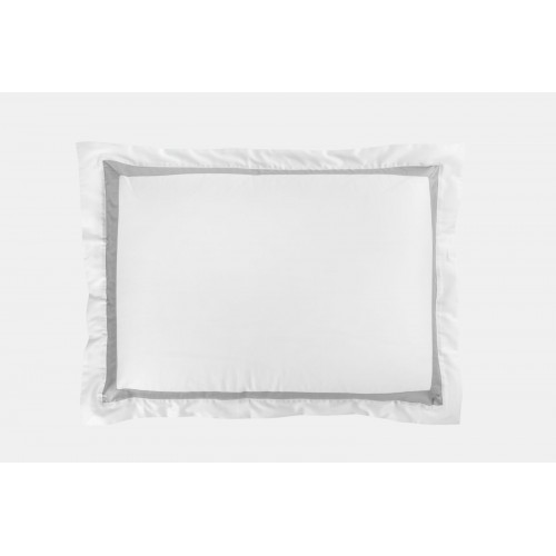 Наволочки с широкой отделкой хлопок "АЛЛЮР" альпийский пепельный серый 50x70 (2шт), GERMAN GRASS