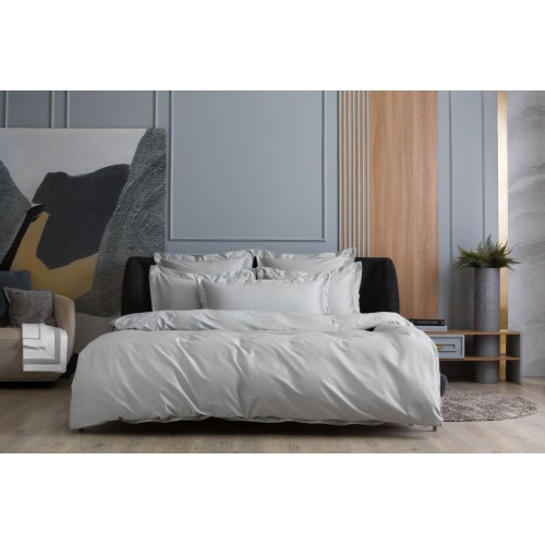 Постельное белье Ash grey Allure Grass Евро простыня на резинке