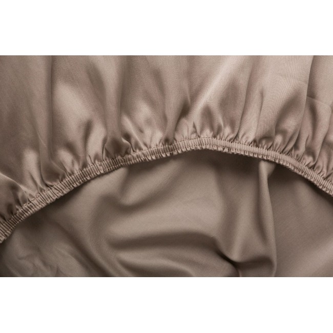 Простыня на резинке хлопок "АЛЛЮР" молочный шоколад 180x200x40, GERMAN GRASS