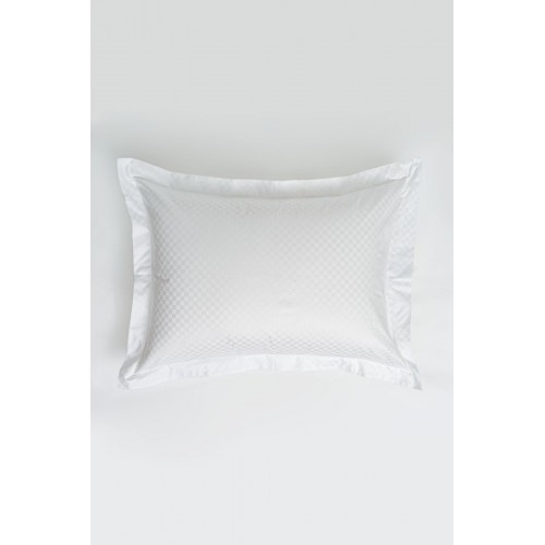 Наволочки "ПАЛЛАДА" белый жаккард. Узор "Клетка" 50x70 (2шт), GERMAN GRASS