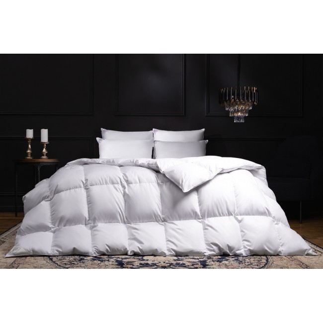 Одеяло "ЭЙДАР" с пухом арктической гаги в хлопковом батисте, теплое 240x220, GERMAN GRASS