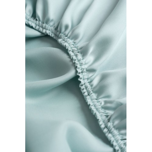 Простыня на резинке тенсель "БРИЛЛИАНТ" бирюзовый 180x200x40, GERMAN GRASS