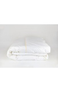 Пододеяльник "НОБИЛИС" белый с медовой узкой отделкой 200x220, GERMAN GRASS