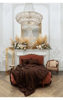 Пододеяльник "БЛИССЕН" цвет шоколадный коричневый 150x200, GERMAN GRASS