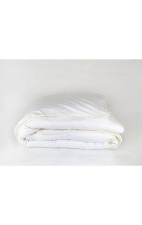 Пододеяльник "НОБИЛИС" белый с медовым кантом 200x220, GERMAN GRASS