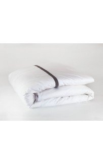 Пододеяльник "НОБИЛИС" белый с серой отделкой 150x200, GERMAN GRASS