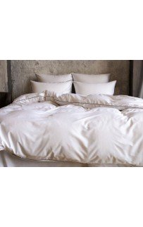 Пододеяльник "НОБИЛИС" белый с серым кантом 200x200, GERMAN GRASS