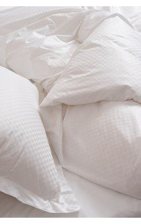 Пододеяльник "ПАЛЛАДА" белый жаккард. Узор "Клетка" 150x200, GERMAN GRASS