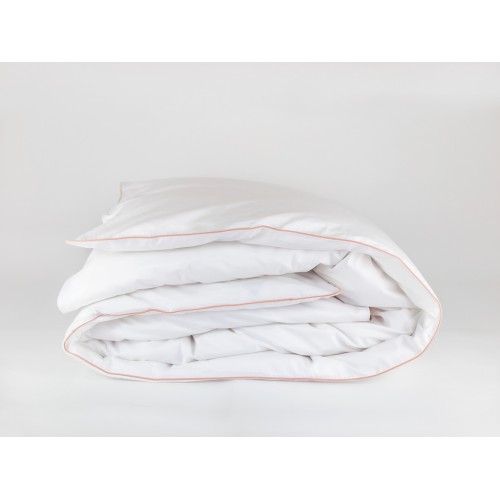 Пододеяльник "НОБИЛИС" белый с розовым кантом 150x200, GERMAN GRASS
