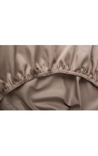 Простыня на резинке хлопок "АЛЛЮР" молочный шоколад 140x200x40, GERMAN GRASS