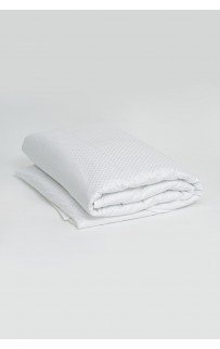 Пододеяльник "ПАЛЛАДА" белый жаккард. Узор "Клетка" 150x200, GERMAN GRASS