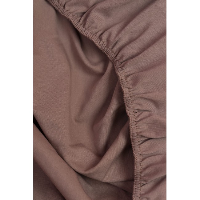 Простыня на резинке NOBLE TRADITIONS JERSEY TAUPE GRASS 160х200х40