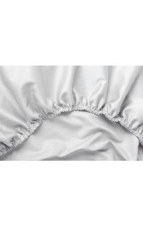 Простыня на резинке хлопок "АЛЛЮР" пепельный серый 200x200x40, GERMAN GRASS