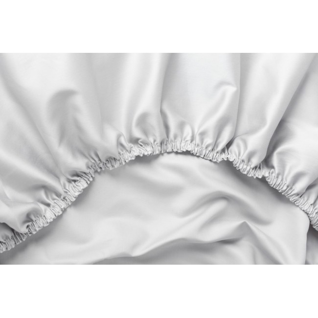 Простыня на резинке хлопок "АЛЛЮР" пепельный серый 200x200x40, GERMAN GRASS