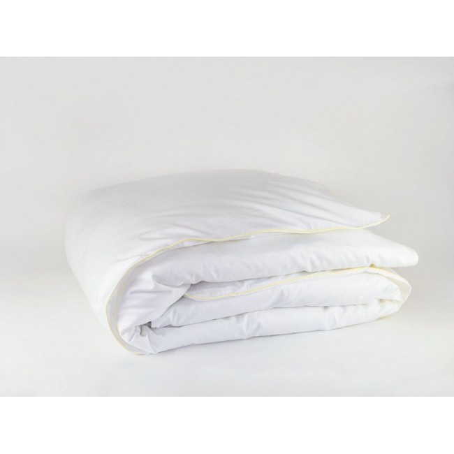 Пододеяльник "НОБИЛИС" белый с медовым кантом 200x200, GERMAN GRASS