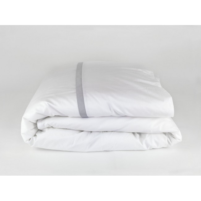 Пододеяльник "НОБИЛИС" белый с жемчужной отделкой 200x200, GERMAN GRASS