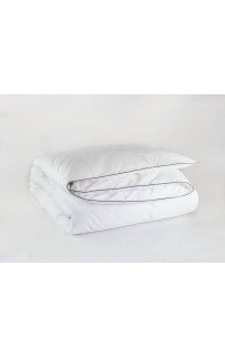 Пододеяльник "НОБИЛИС" белый с серым кантом 200x200, GERMAN GRASS