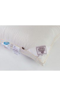 Подушка пуховая "КВИНЕЛЬ" высокая в египетском хлопке, средняя 50x70, GERMAN GRASS