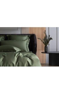 Простыня на резинке хлопок "АЛЛЮР" хвойный зеленый 200x200x40