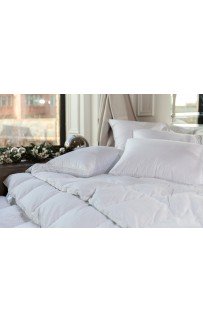 FD-1212 Подушка пуховая "ВЕЙТ" высокая трехкамерная в хлопковом сатине, упругая 50x70, GERMAN GRASS