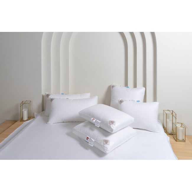 Подушка трехкамерная 3D Thermo Down Grass с эффектом терморегуляции упругая с бортиком 68х68