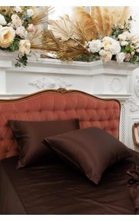 Наволочка "БЛИССЕН" цвет шоколадный коричневый 50x70 (1шт), GERMAN GRASS
