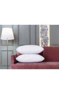 FD-1212 Подушка пуховая "ВЕЙТ" высокая трехкамерная в хлопковом сатине, упругая 50x70, GERMAN GRASS